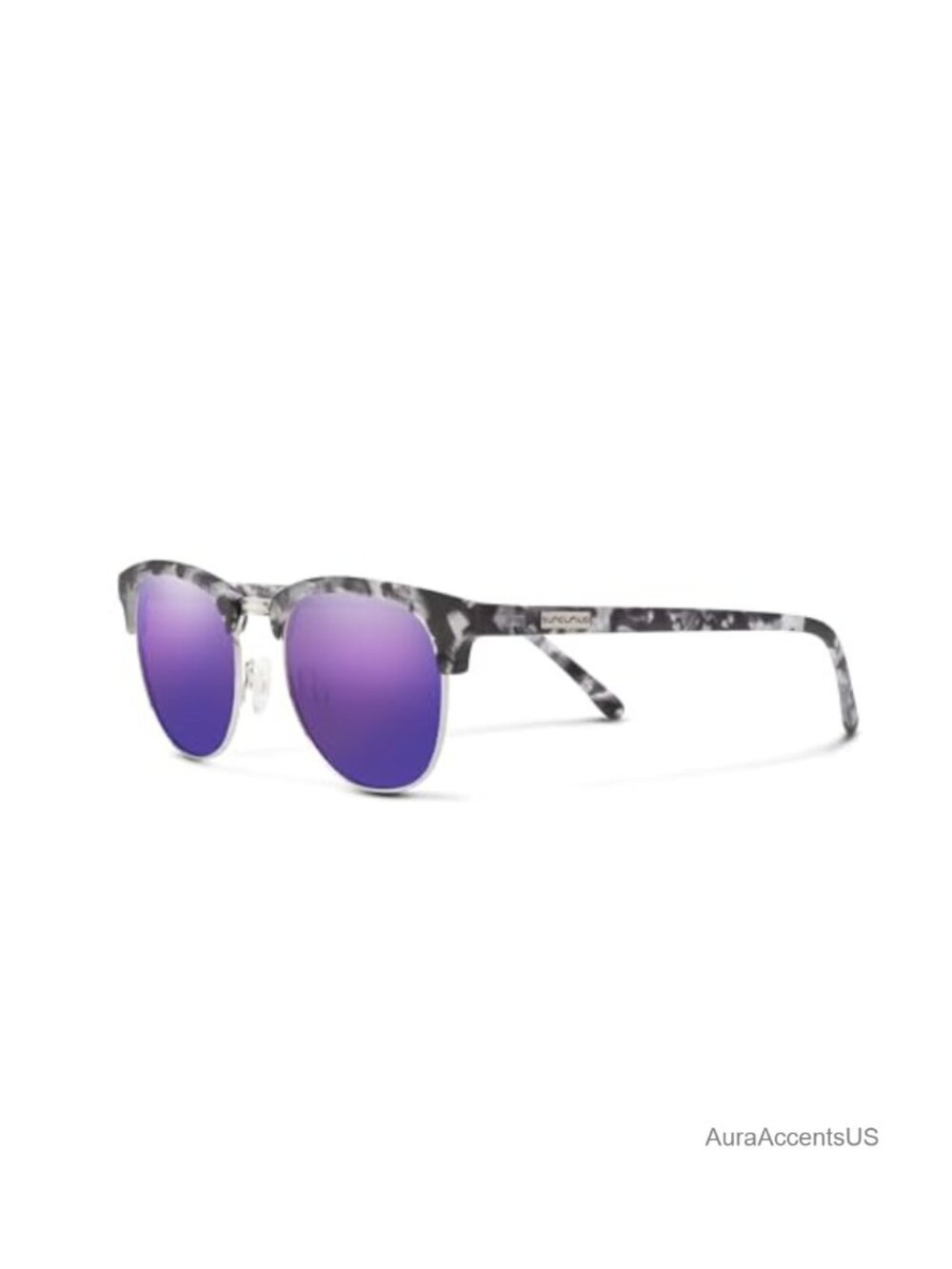 Polarized Browline Sunglasses Rectangular Half-Frame TR90 Nylon Silicone Nose